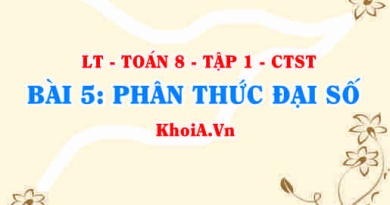 Phân thức đại số là gì? Hai phân thức bằng nhau? Tính chất cơ bản của phân thức? Toán 8 bài 5 ct1c1b5